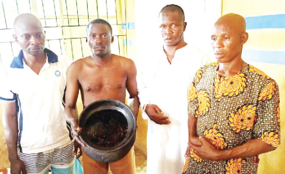 Pastor and three others caught with human skull in Ogun