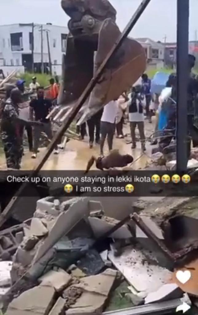 Residents weep as Lagos state govt demolish their properties blocking water channels in Ikota (video)