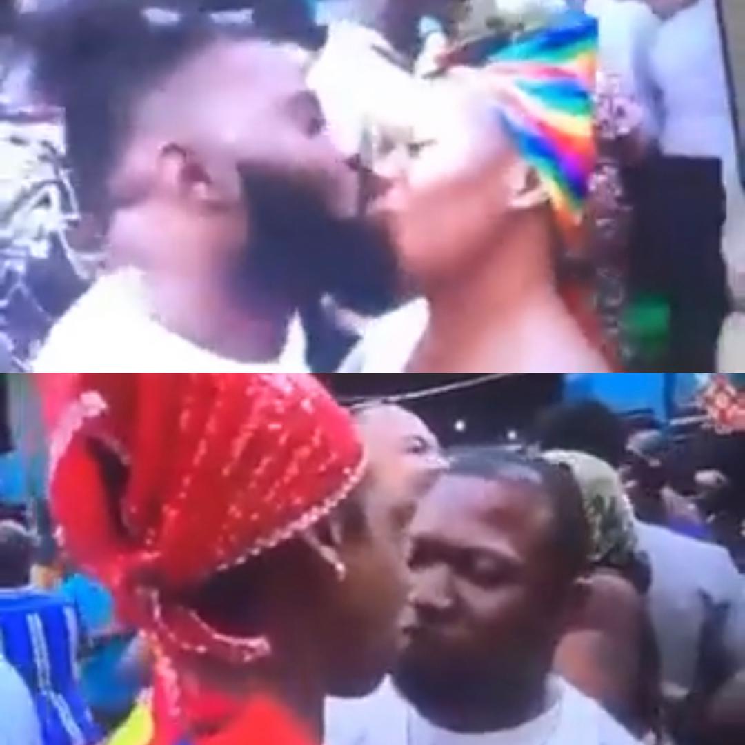 Trending video of couples kissing passionately in church after their pastor asked them to kiss and receive the favour of God