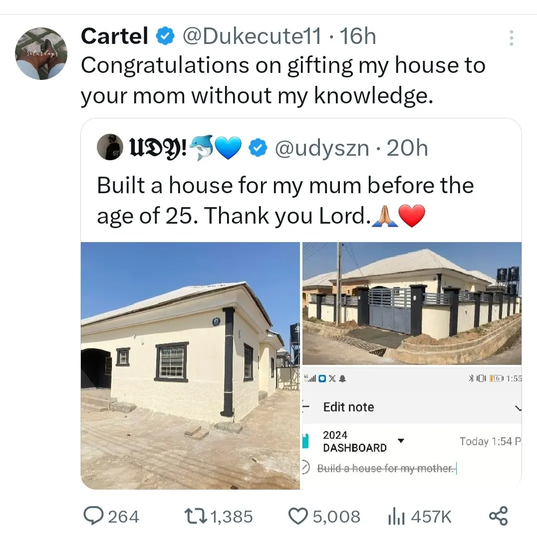 Man claiming he built a house for his mum before age 25 is exposed by the real house owner