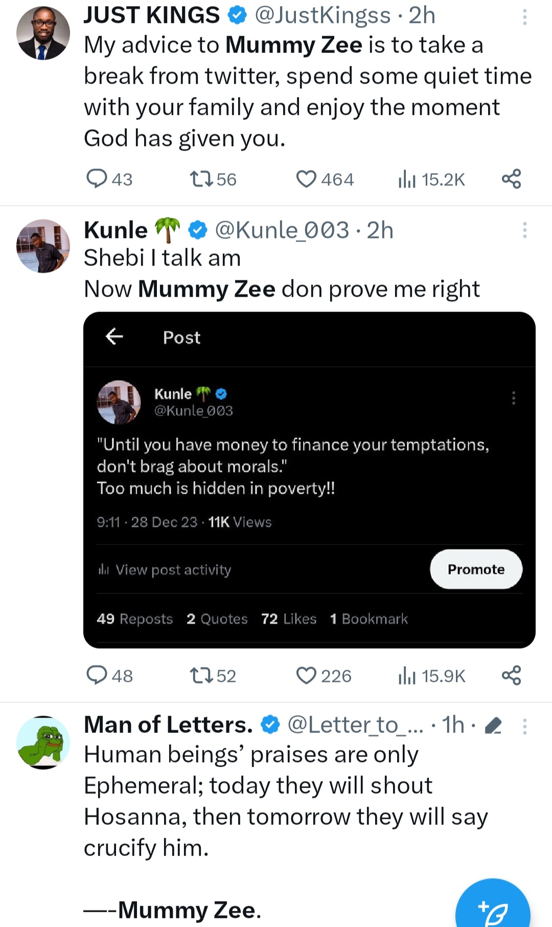 Mummy Zee apologises after Nigerians dragged her over her recent tweet days after they donated massively to her for waking by 4:50am to cook for her husband