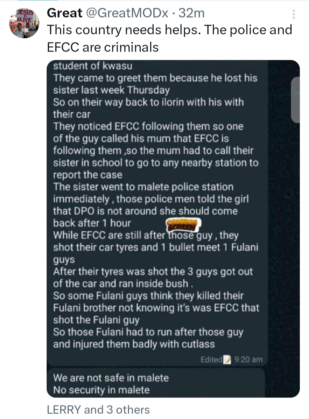 At least 3 killed as alleged NDLEA operatives and police officers raid KWASU days after EFCC randomly arrested students